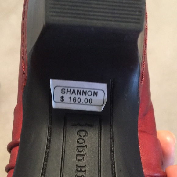 Never Worn Burgundy Red Ankle Boots Real Leather - Picture 9 of 9